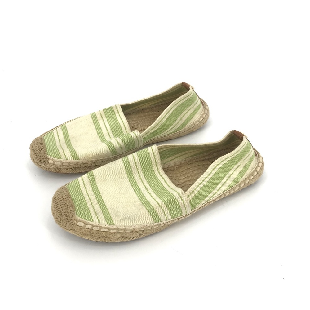 Tory Burch Canvas Espadrille Loafer Flats Slip On
